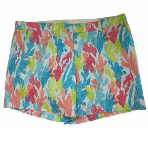 Crown & Ivy Multicolor Coral Reef Patterned Women Shorts 20W